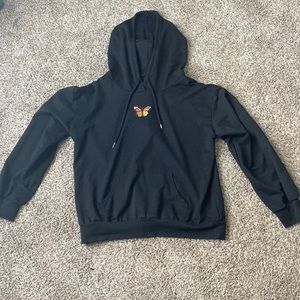SHEIN Black Butterfly Hoodie